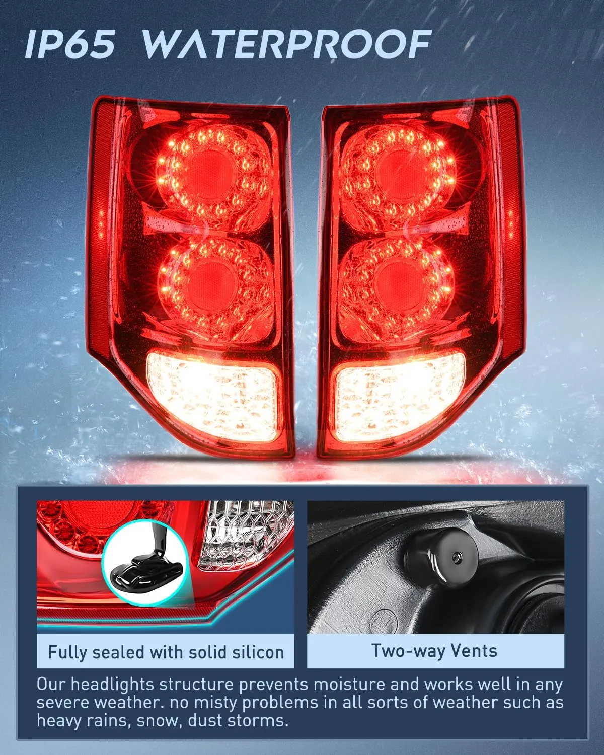 2011-2020 Dodge Grand Caravan Tail light Assembly Rear Lamp Replacement OE Style Driver Passenger Side