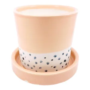 (30% Off) Planter - Pink with Blue Confetti by Katie M. Mudd