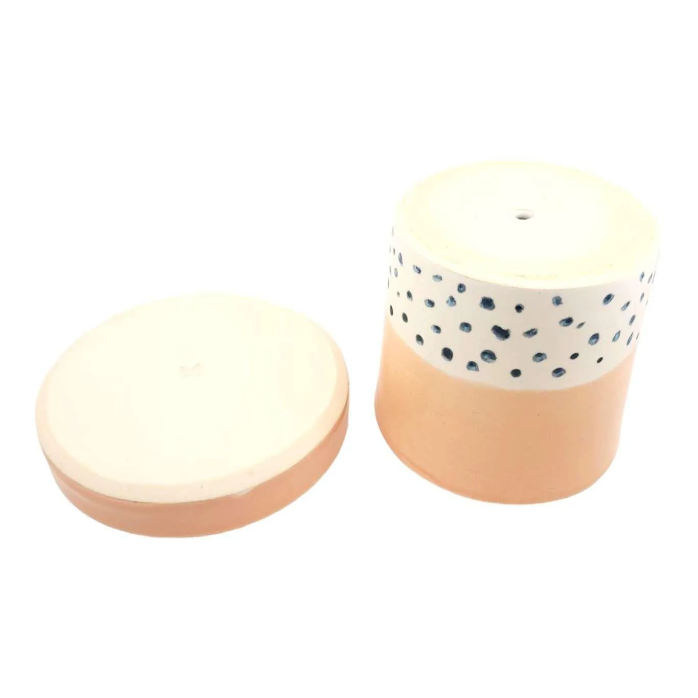 (30% Off) Planter - Pink with Blue Confetti by Katie M. Mudd