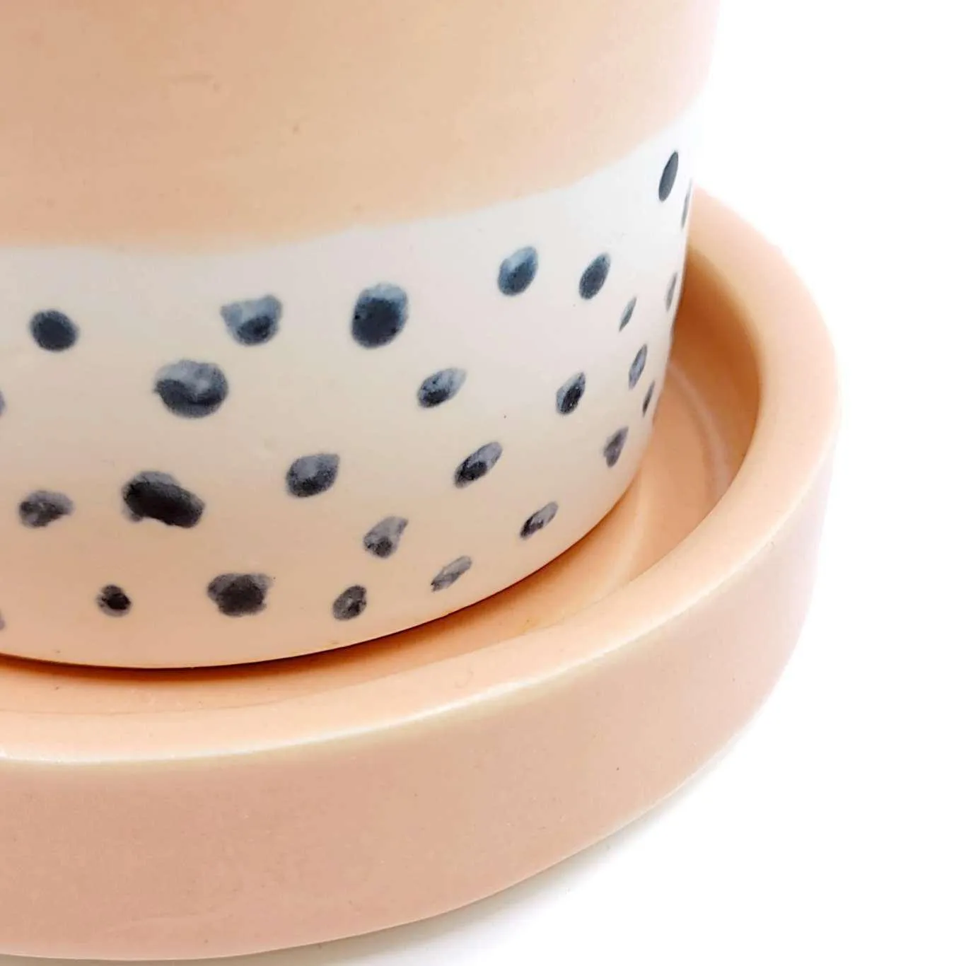 (30% Off) Planter - Pink with Blue Confetti by Katie M. Mudd