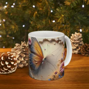 3D Butterflies | Ceramic Mug, 11oz