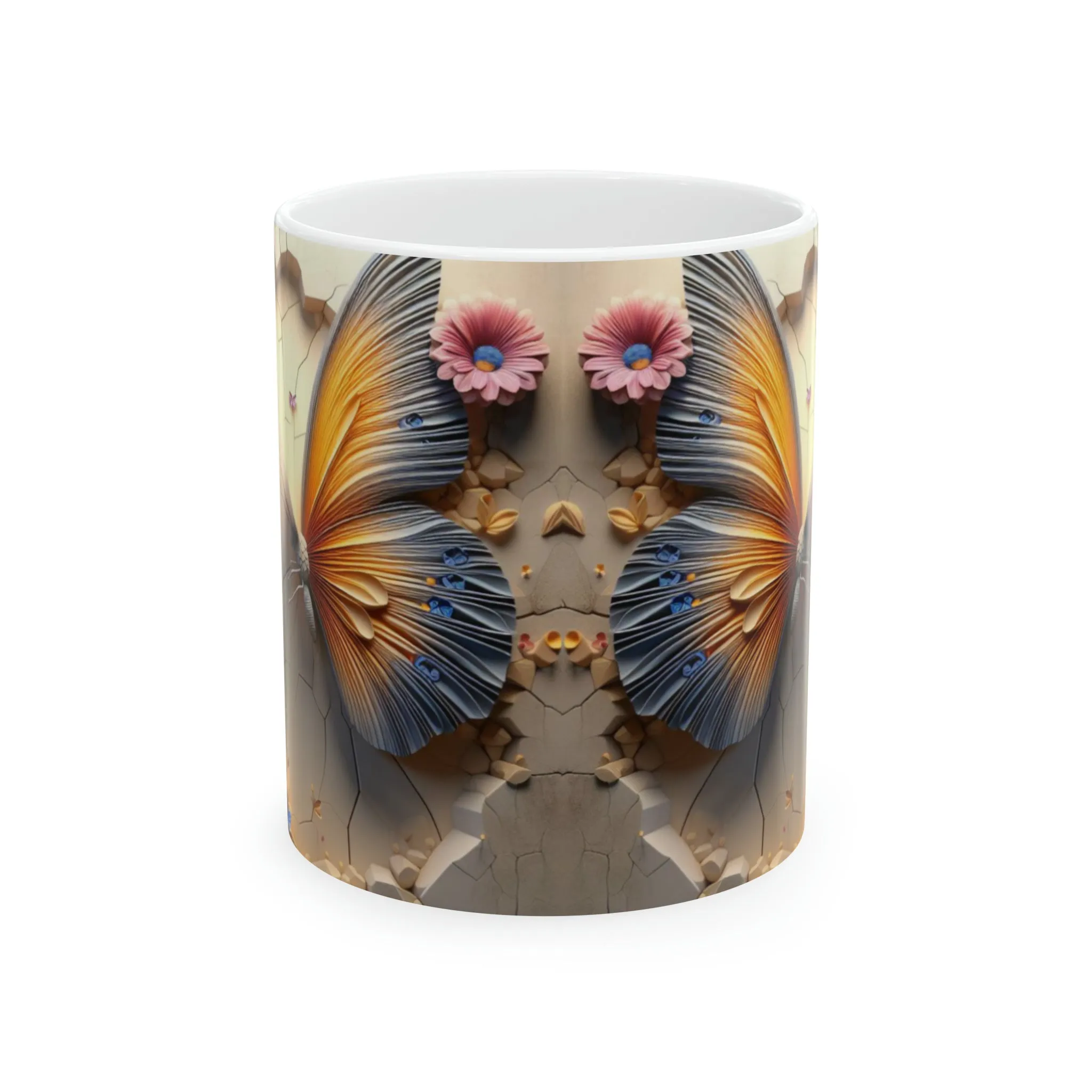 3D Butterflies | Ceramic Mug, 11oz