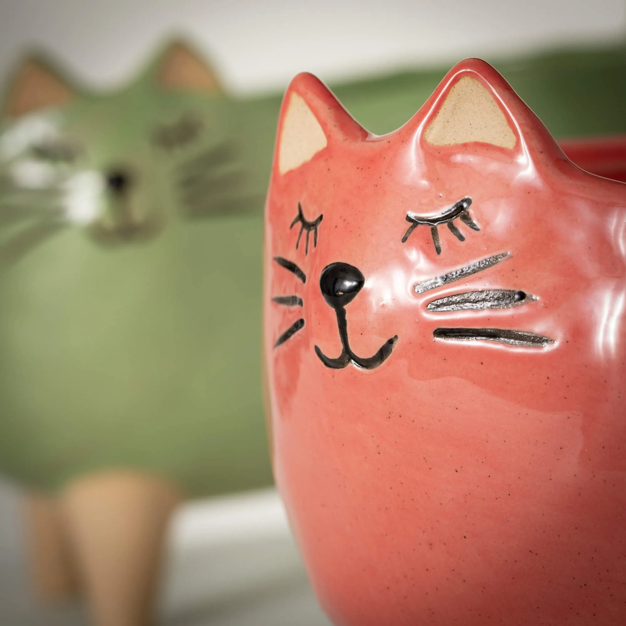 5.75"H Sullivans Purr-Fect Cat Planter Pair Set of 2, Multicolor