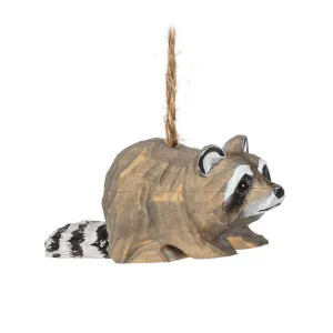 Abbott Hanging Wooden Ornament - Raccoon