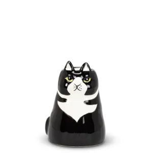 Abbott Planter - Sitting Cat Black and White (Ì)