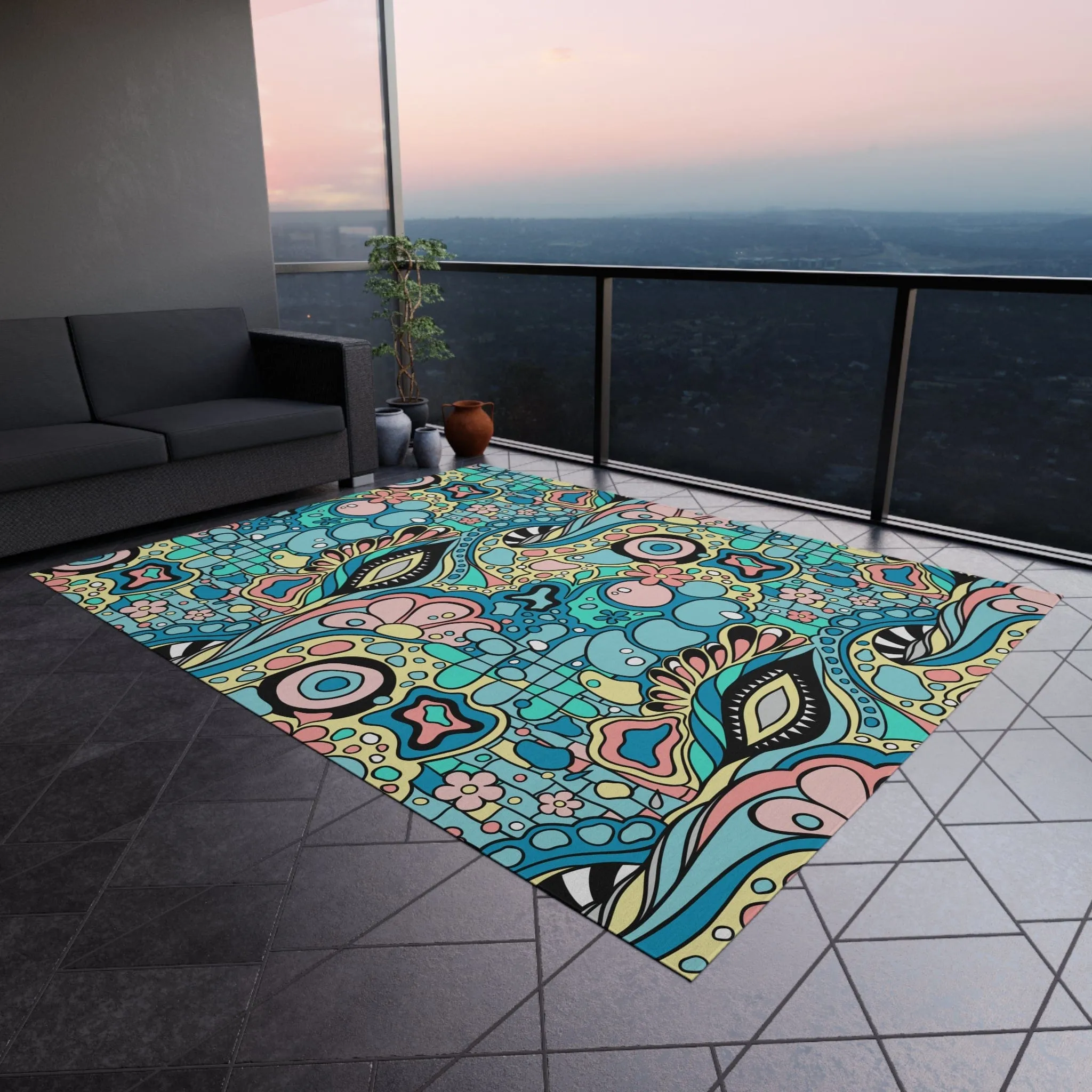 Abstract Retro Rug