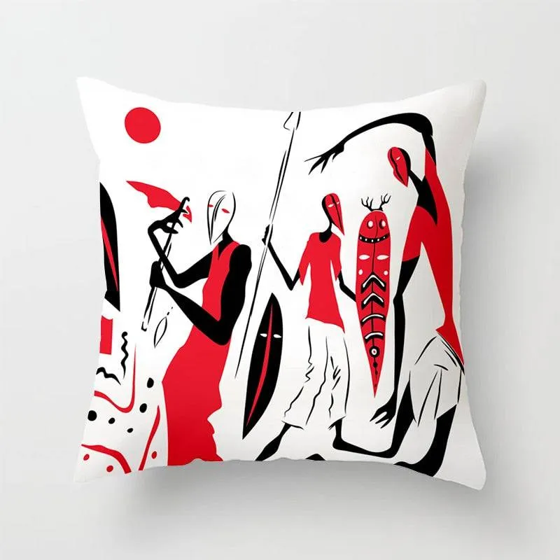 African Style Pattern Sofa Decorative Cushion Cover Pillow Pillowcase Polyester
