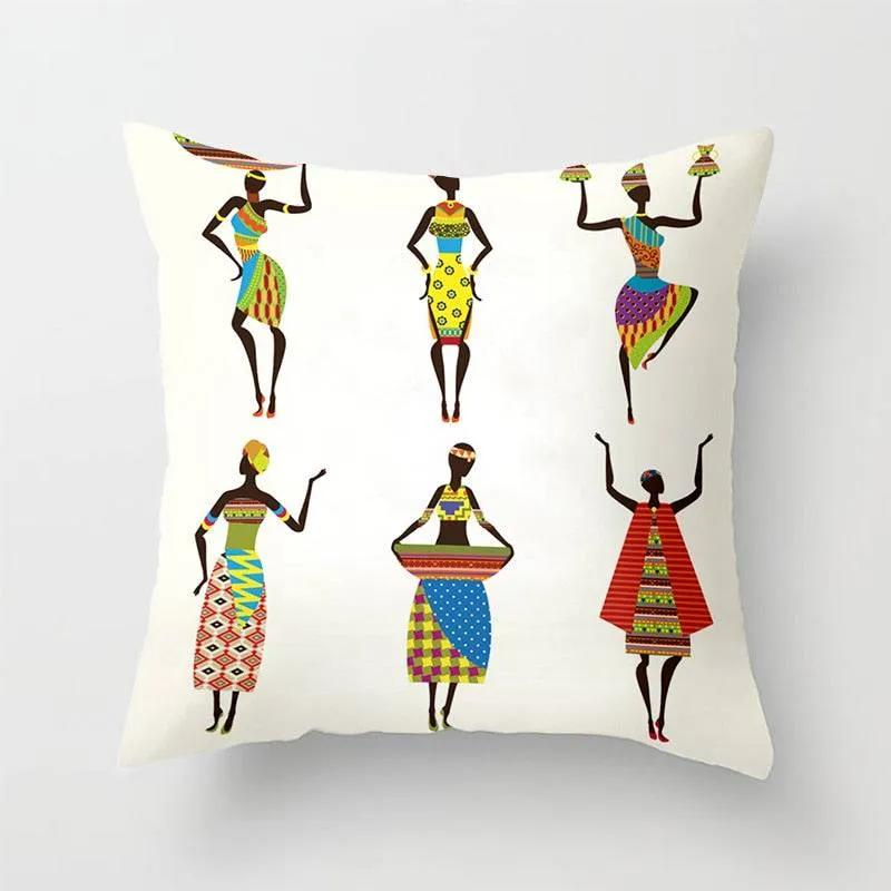 African Style Pattern Sofa Decorative Cushion Cover Pillow Pillowcase Polyester