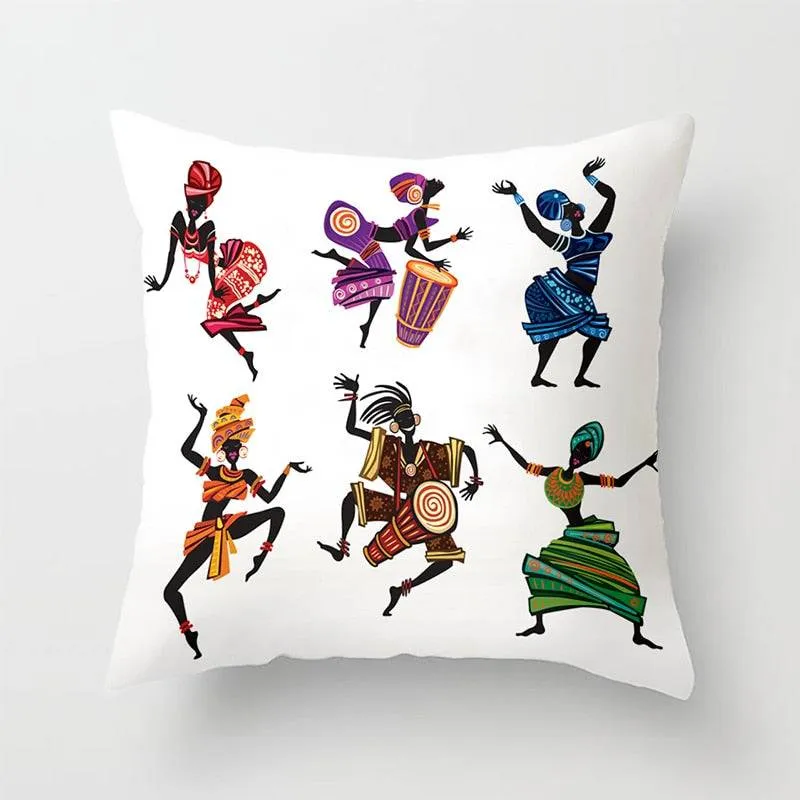 African Style Pattern Sofa Decorative Cushion Cover Pillow Pillowcase Polyester