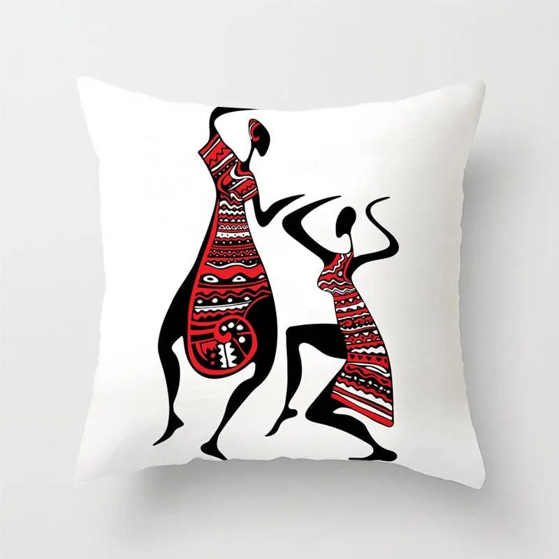 African Style Pattern Sofa Decorative Cushion Cover Pillow Pillowcase Polyester