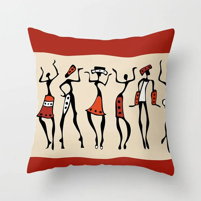 African Style Pattern Sofa Decorative Cushion Cover Pillow Pillowcase Polyester