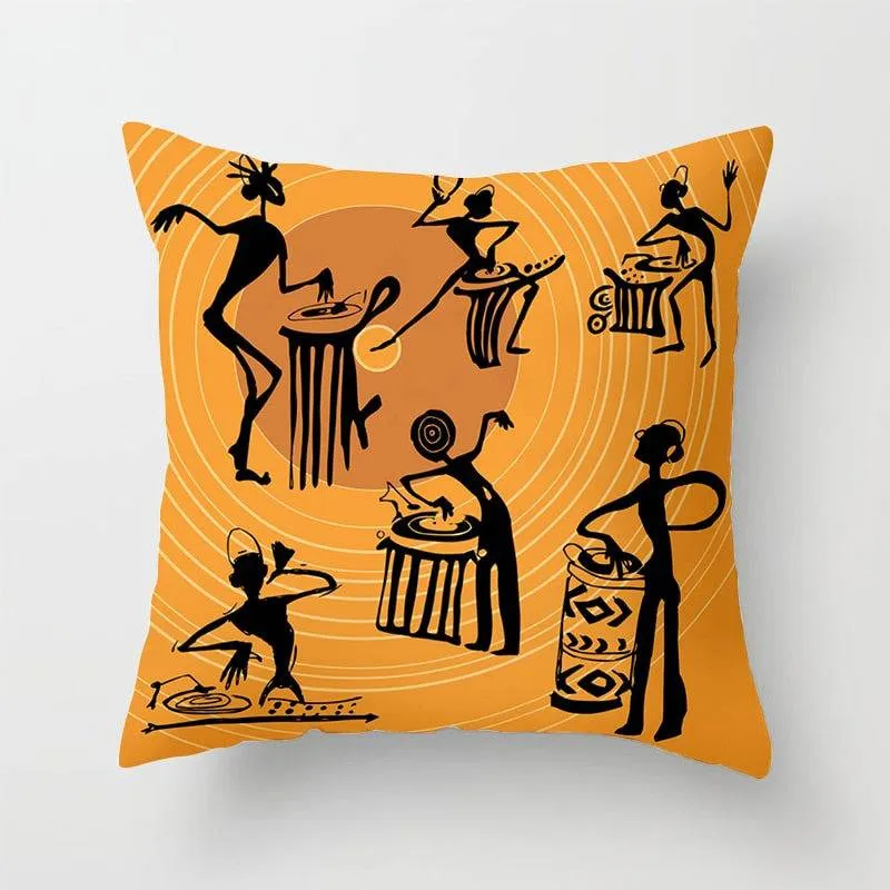 African Style Pattern Sofa Decorative Cushion Cover Pillow Pillowcase Polyester
