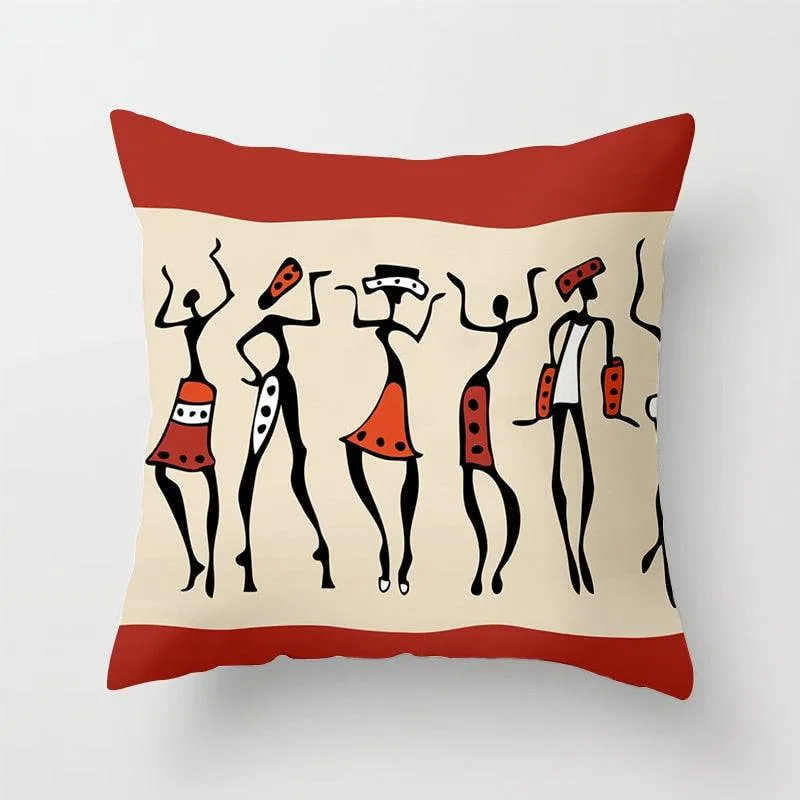 African Style Pattern Sofa Decorative Cushion Cover Pillow Pillowcase Polyester