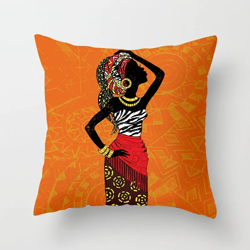 African Style Pattern Sofa Decorative Cushion Cover Pillow Pillowcase Polyester