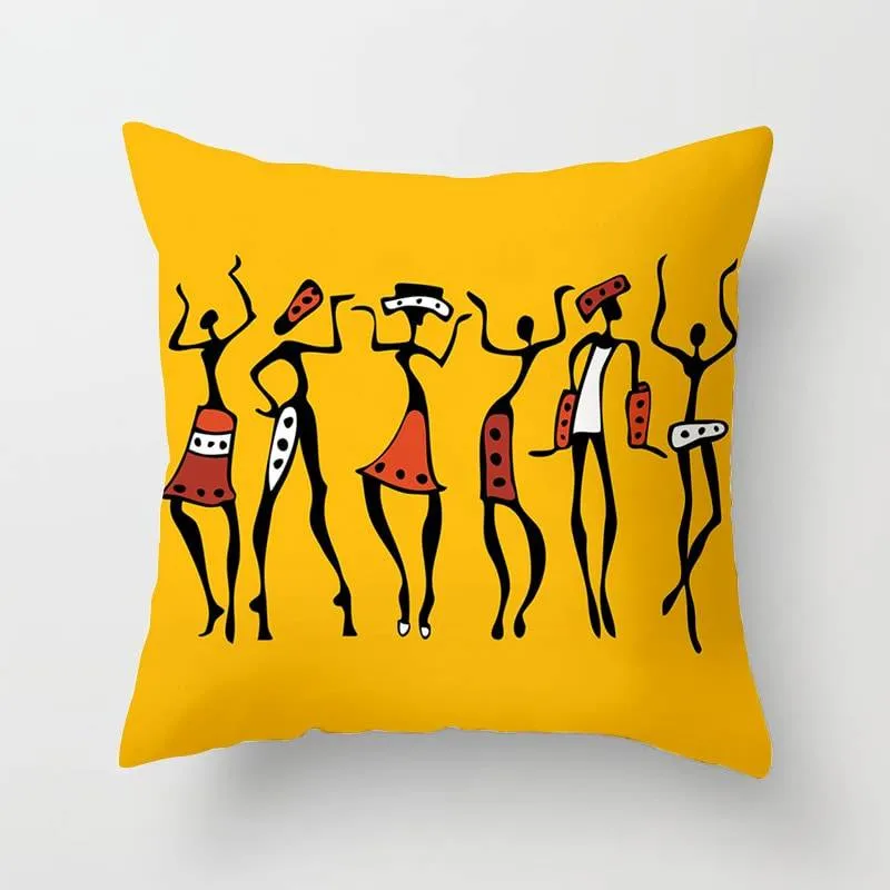 African Style Pattern Sofa Decorative Cushion Cover Pillow Pillowcase Polyester