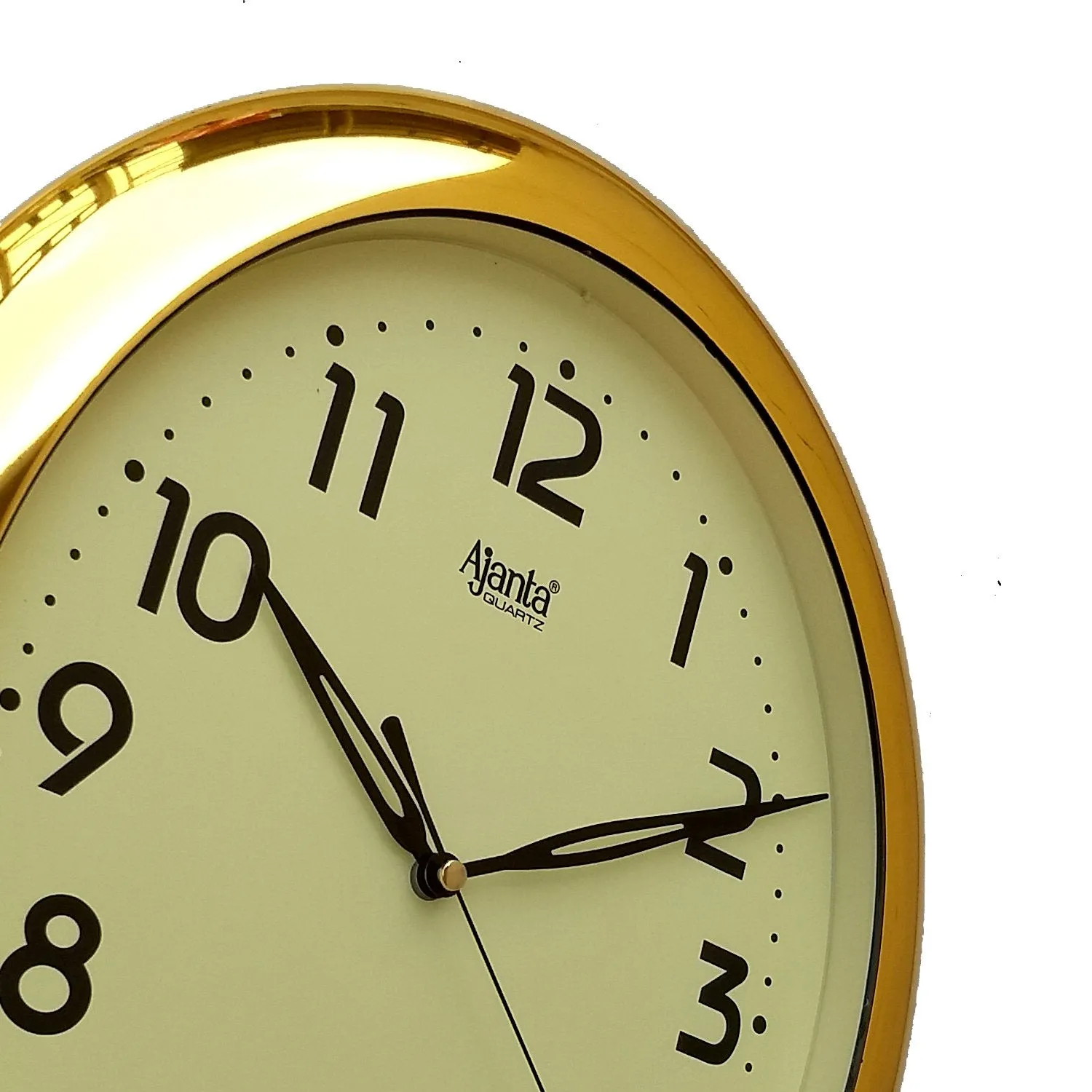 Ajanta Plastic Analog Wall Clock (Ivory, 32Cm X 28Cm)