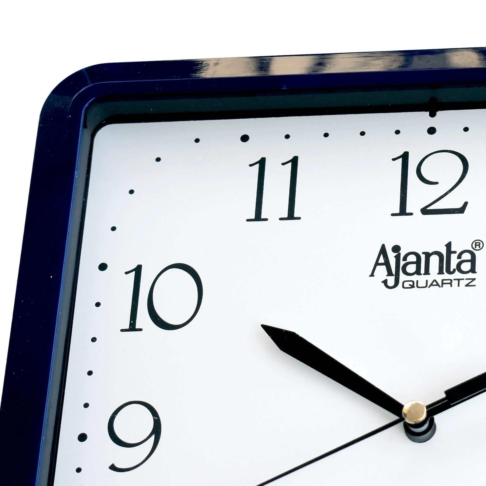 Ajanta Plastic Step Movement Wall Clock (Blue, 9 Inches)