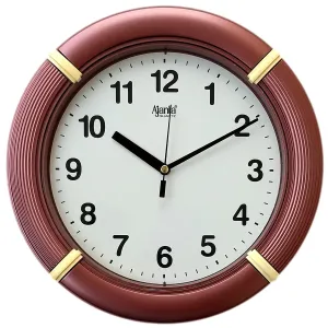Ajanta Wall Clock For Home And Offices (25 cm x 25 cm , Step Movement, Brown)
