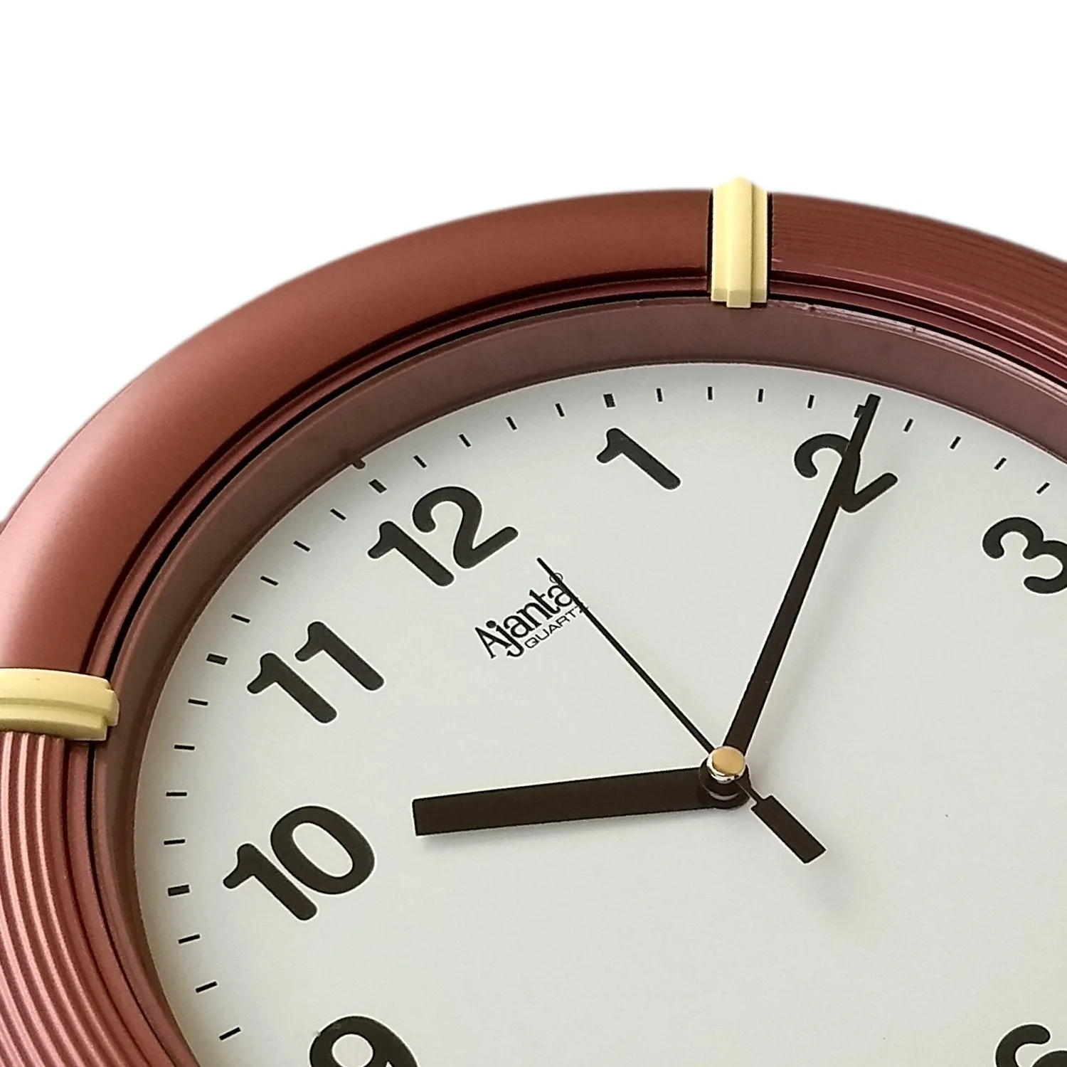 Ajanta Wall Clock For Home And Offices (25 cm x 25 cm , Step Movement, Brown)
