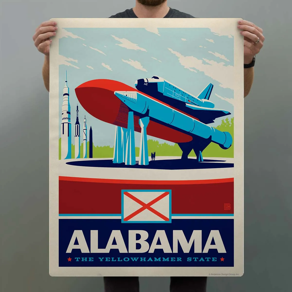 Alabama Yellowhammer State Space Shuttle Decal