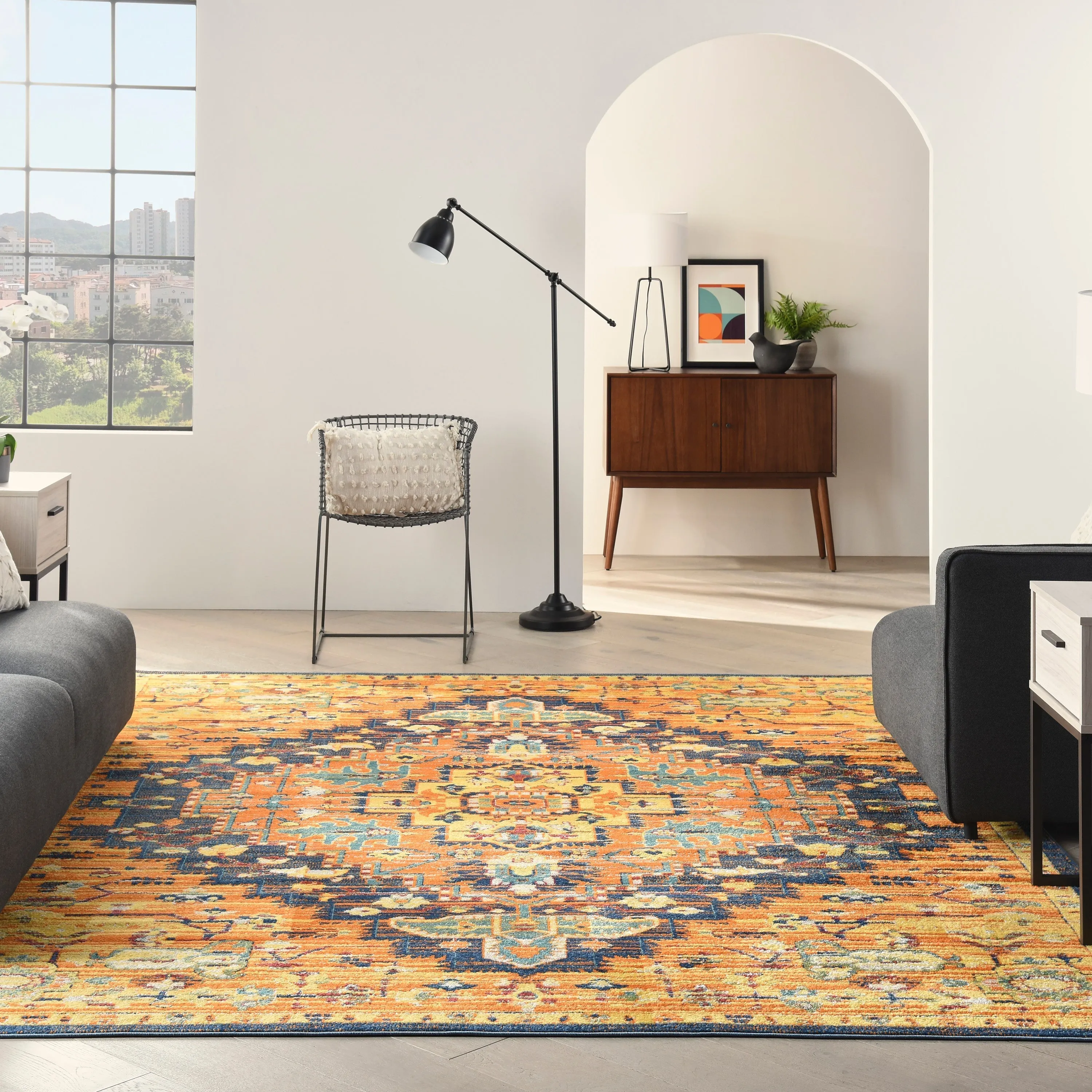 Allur Orange/Multicolor Rug