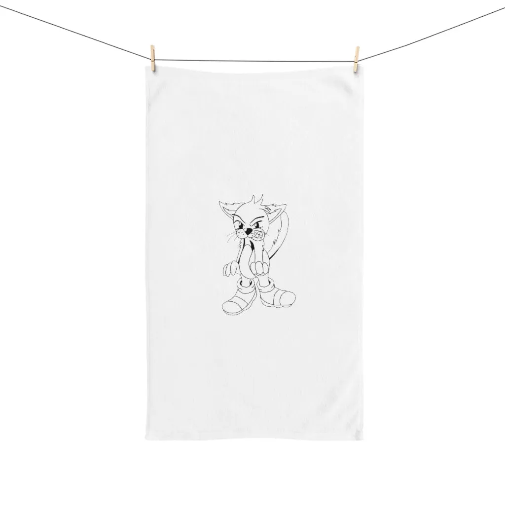 Angry Cat Hand Towel