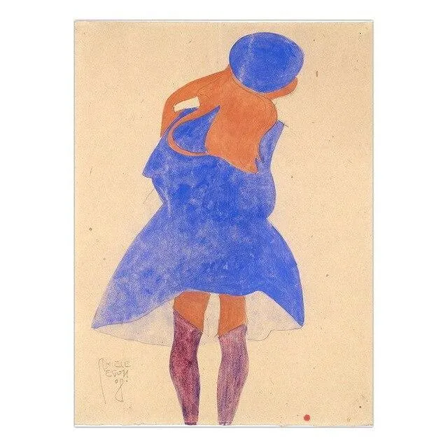Austrian Egon Schiele Oil Paintings Posters