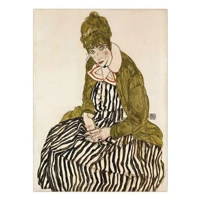 Austrian Egon Schiele Oil Paintings Posters