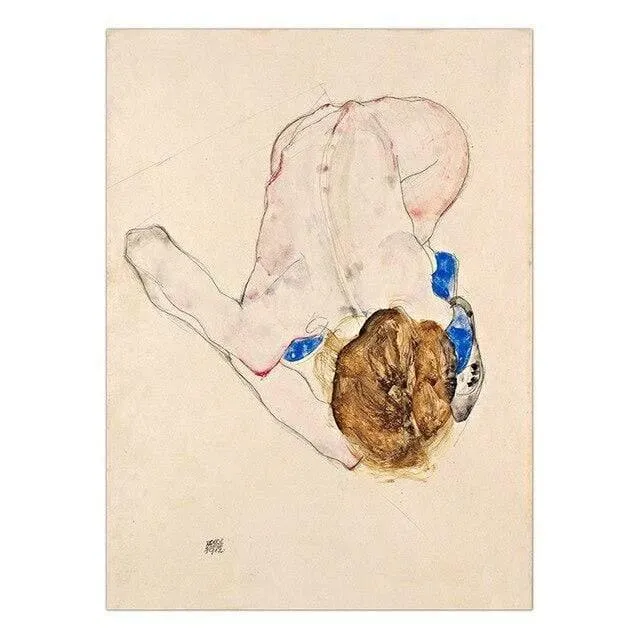 Austrian Egon Schiele Oil Paintings Posters