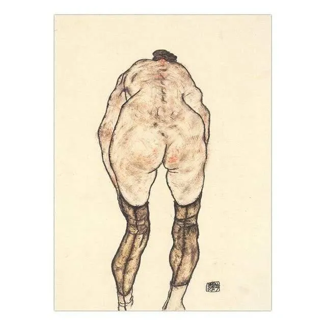 Austrian Egon Schiele Oil Paintings Posters