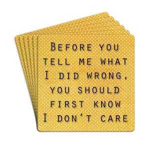 Before You Tell Me... Coaster