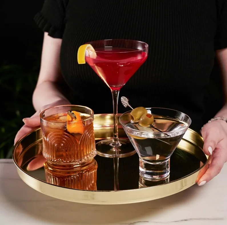 Belmont Polished Gold-Plated Serving Tray