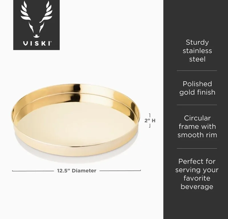 Belmont Polished Gold-Plated Serving Tray