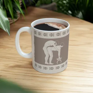 Birdcage Inspired Greek Boy Dinnerware - Doggy Pattern Ceramic Mug 11oz