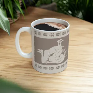 Birdcage Inspired Greek Boy Dinnerware - Missionary Pattern Ceramic Mug 11oz