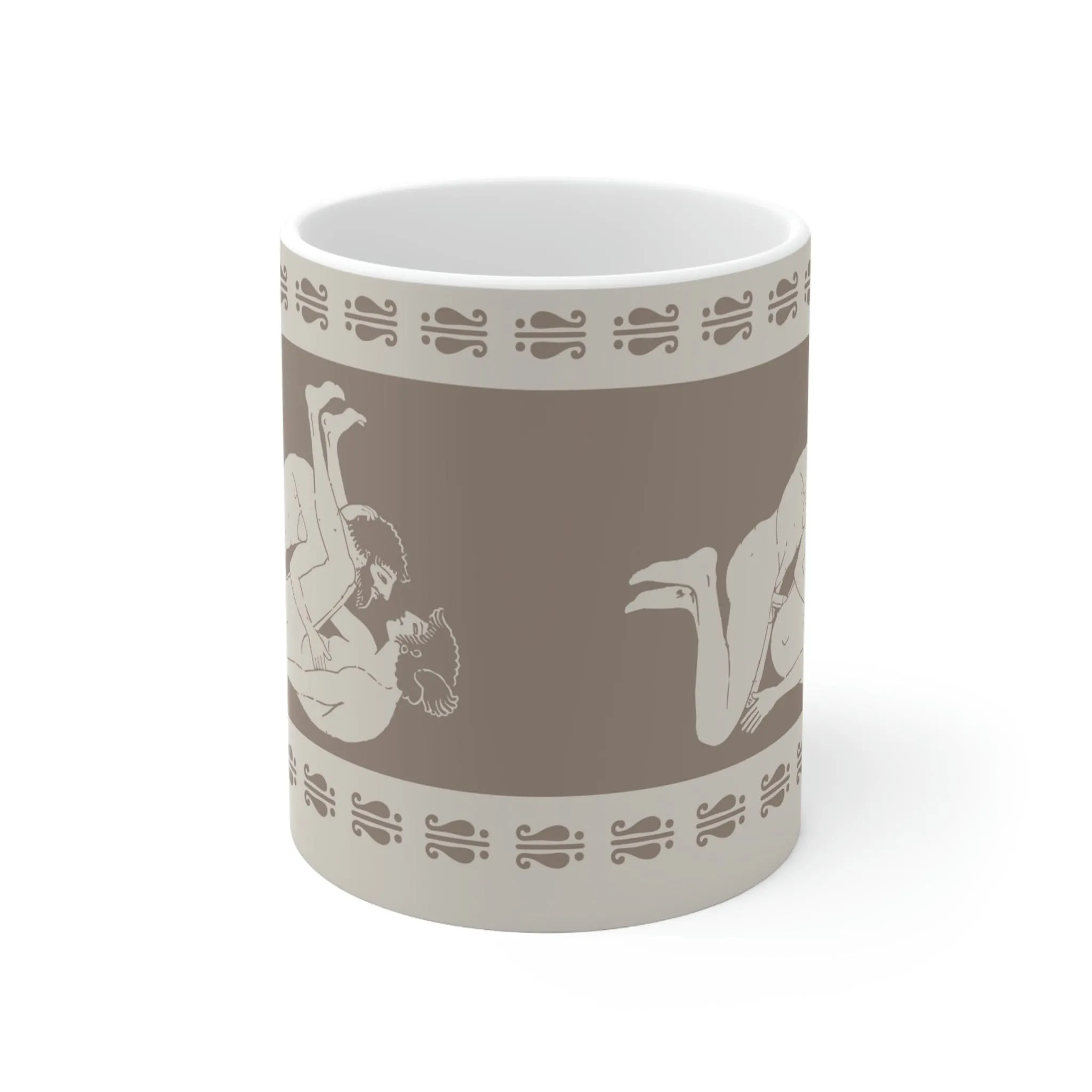 Birdcage Inspired Greek Boy Dinnerware - Missionary Pattern Ceramic Mug 11oz