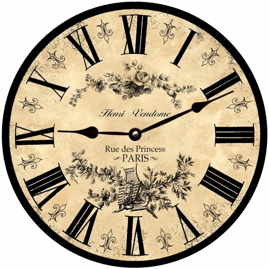 Black Toile Wall Clock