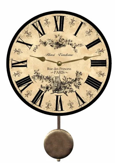 Black Toile Wall Clock