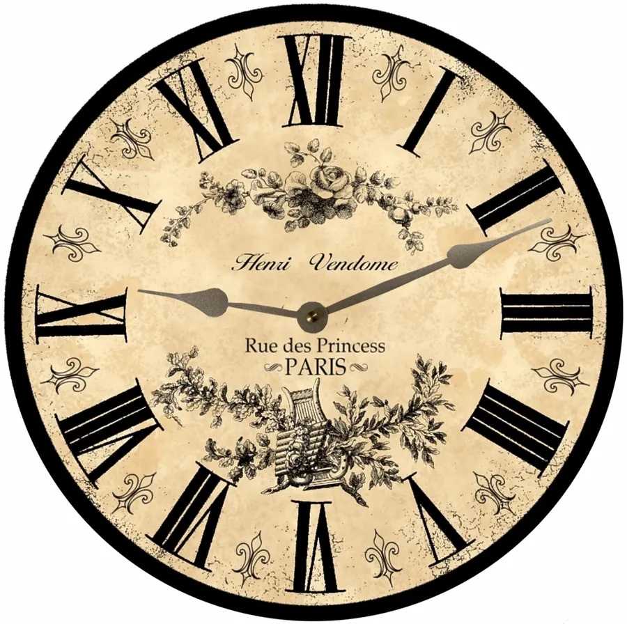 Black Toile Wall Clock