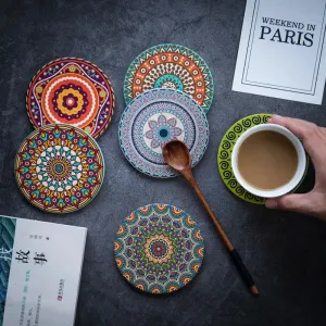 Boho Chic Mandala Coaster Set