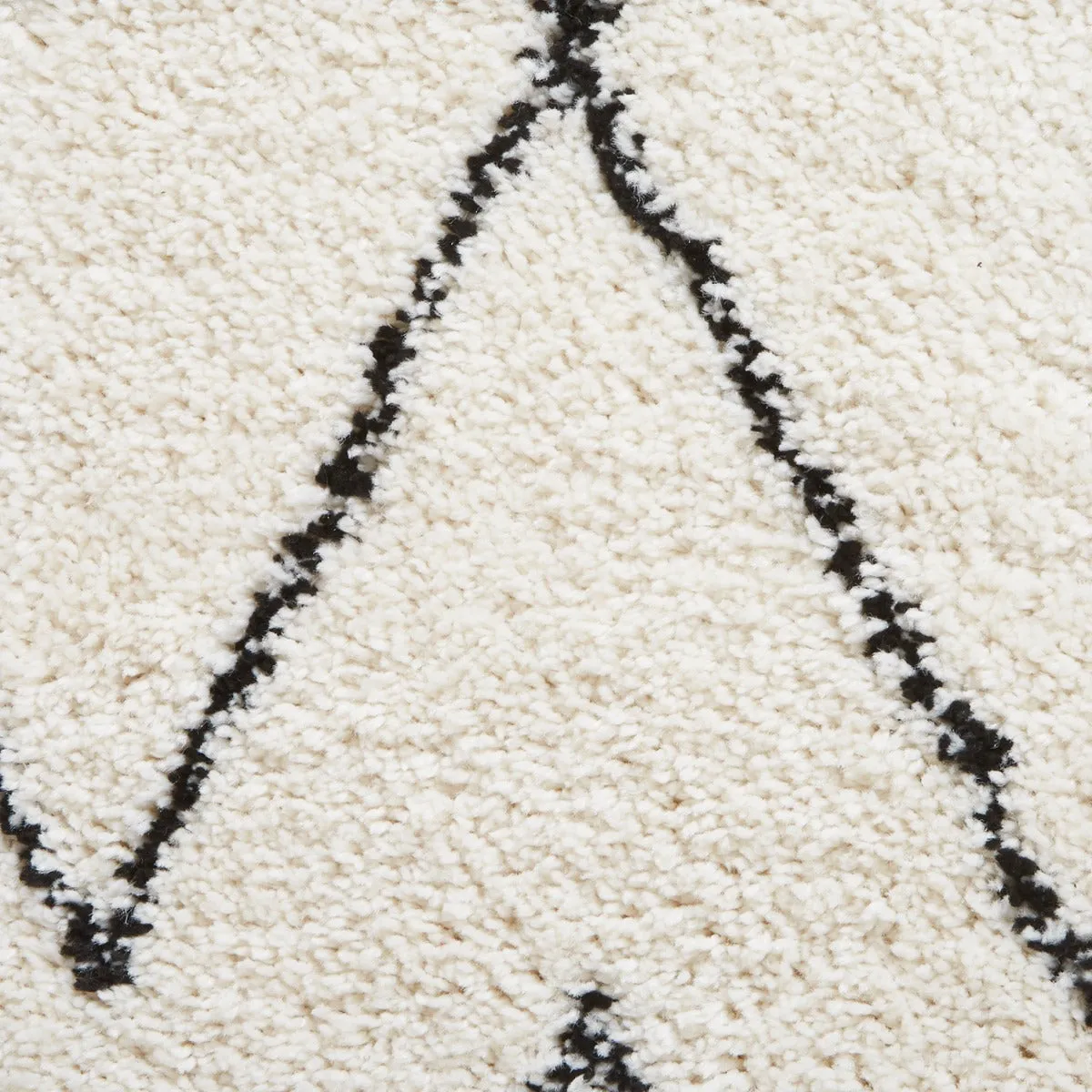 Boho White and Black Rug