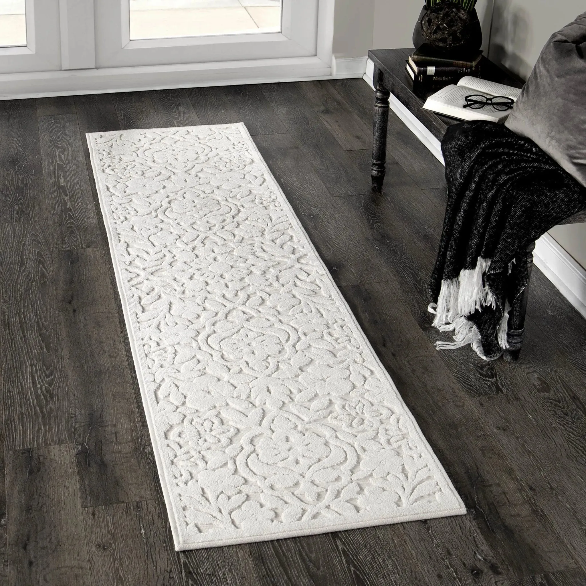 Boucle' 4700 Cottage Floral Natural Rug