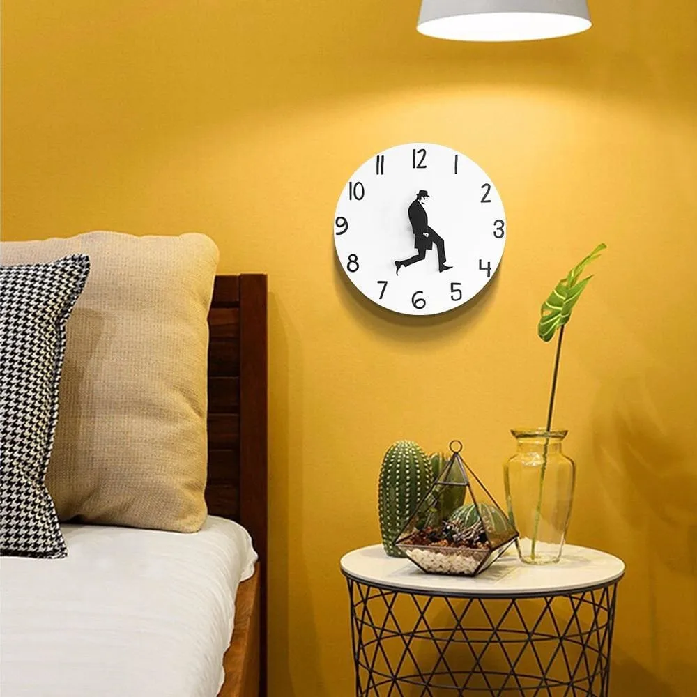 British Comedy Inspired Ministry of Silly Walk Wall Clock Comedian Home Decor