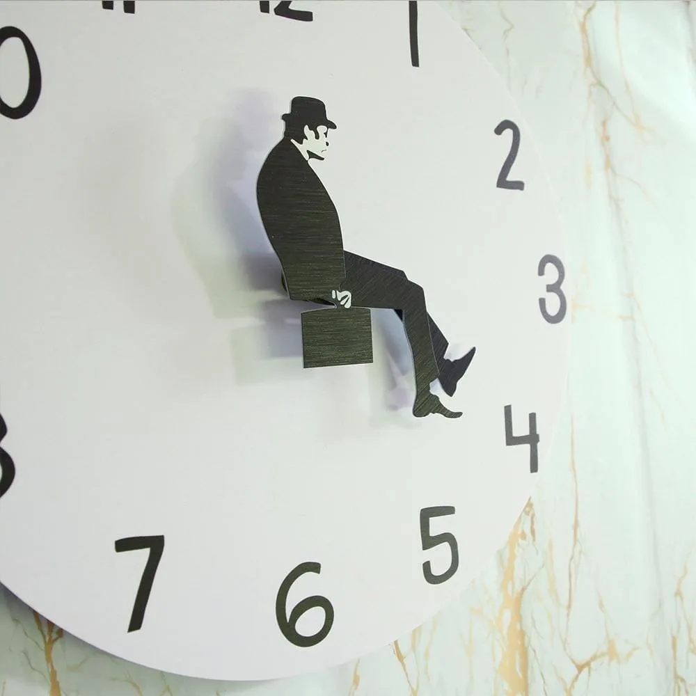 British Comedy Inspired Ministry of Silly Walk Wall Clock Comedian Home Decor