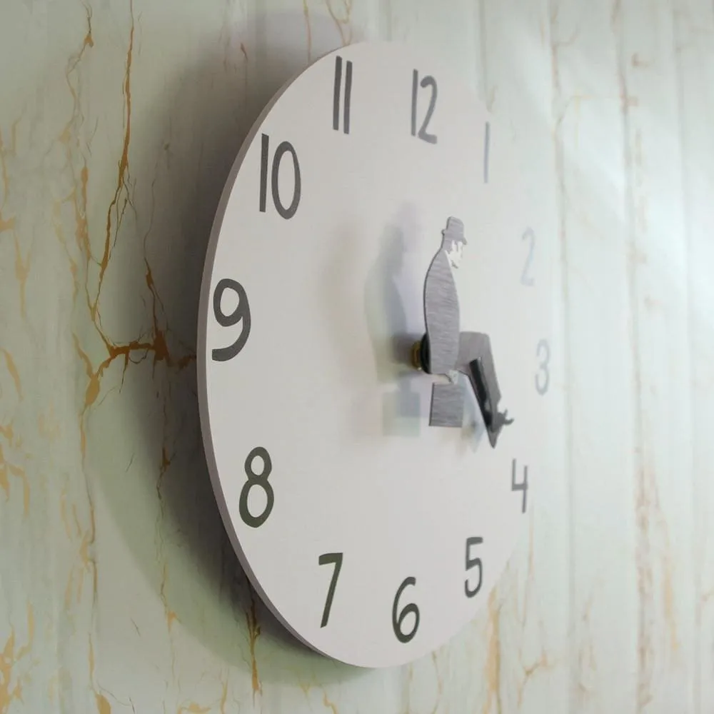 British Comedy Inspired Ministry of Silly Walk Wall Clock Comedian Home Decor