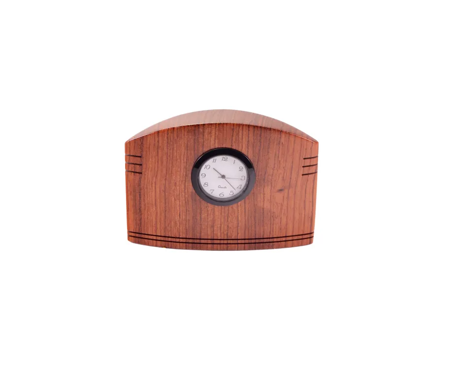 Bubinga Cutaway Curve Small Clock