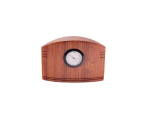 Bubinga Cutaway Curve Small Clock
