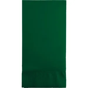 Bulk Hunter Green 3 Ply Guest Towels (192 per Case)