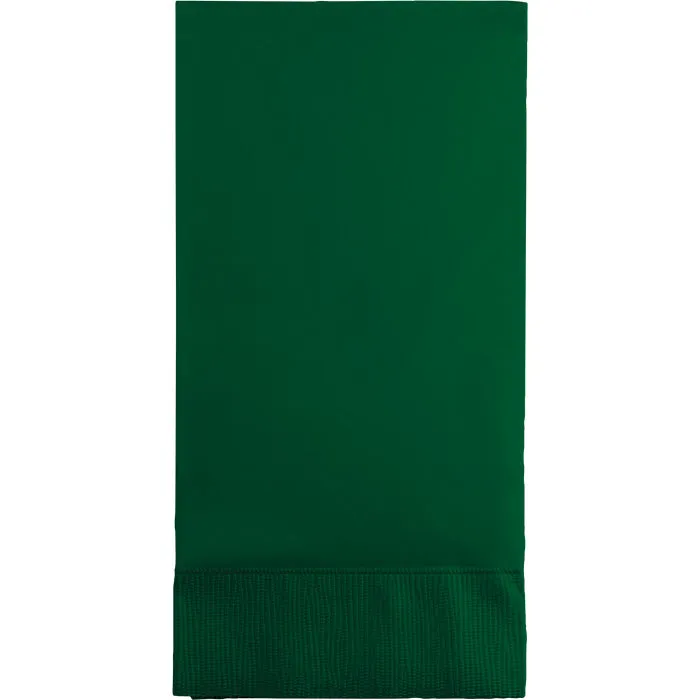 Bulk Hunter Green 3 Ply Guest Towels (192 per Case)