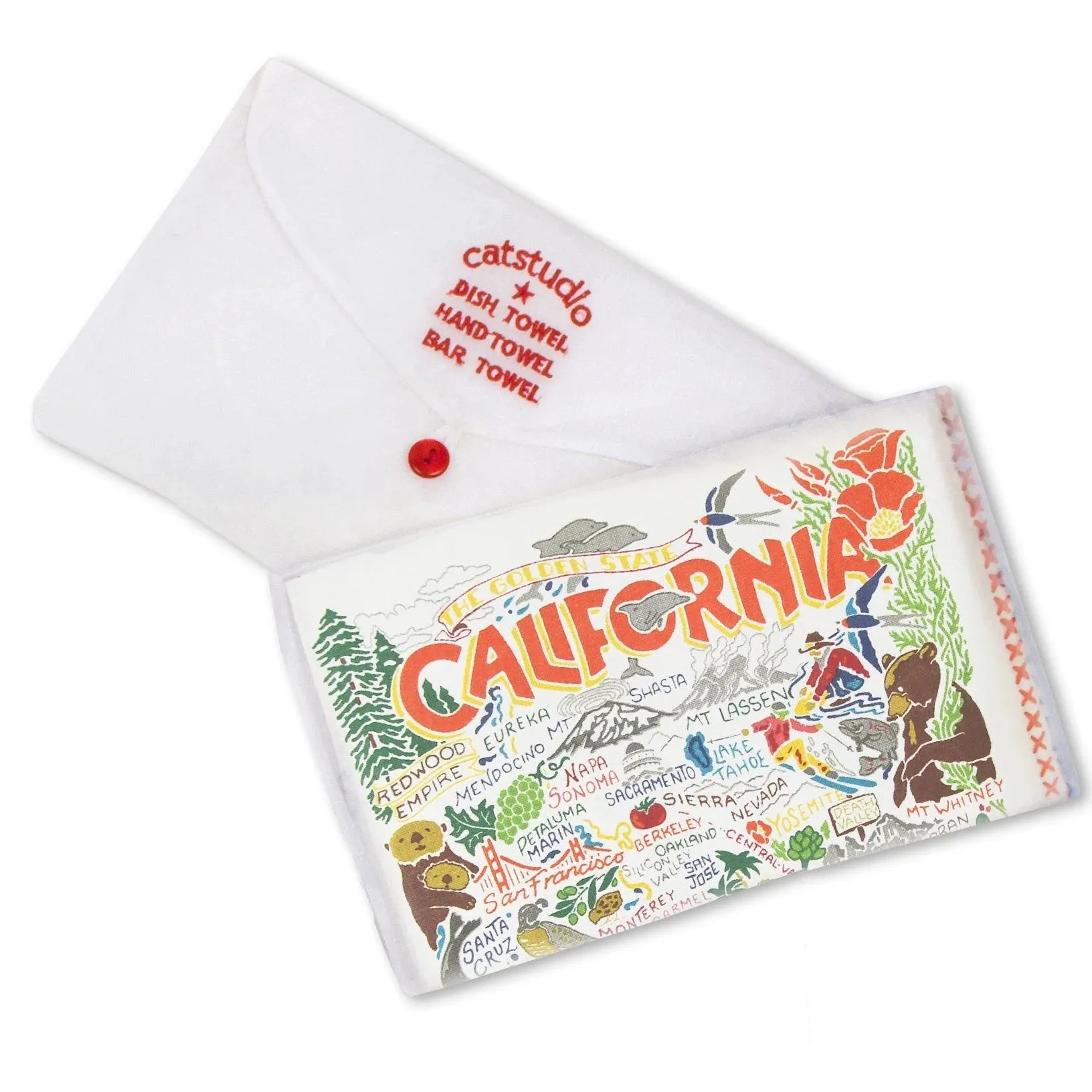 CALIFORNIA DISH TOWEL BY CATSTUDIO
